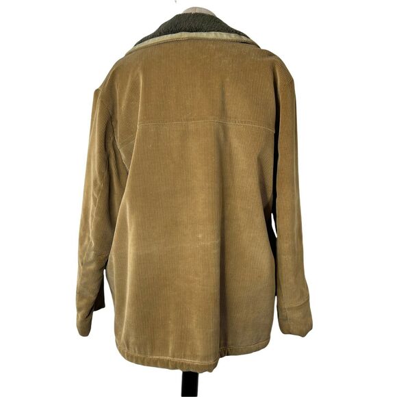 Vintage Grande Bay Corduroy Faux Fur Lined Chore Coat Size 46 Made in Japan - Picture 2 of 8